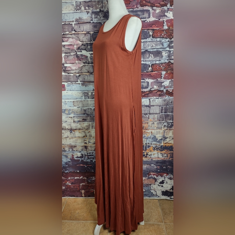 Milan Kiss Stretch Knit Jersey Long Tank Dress - Picture 2 of 6